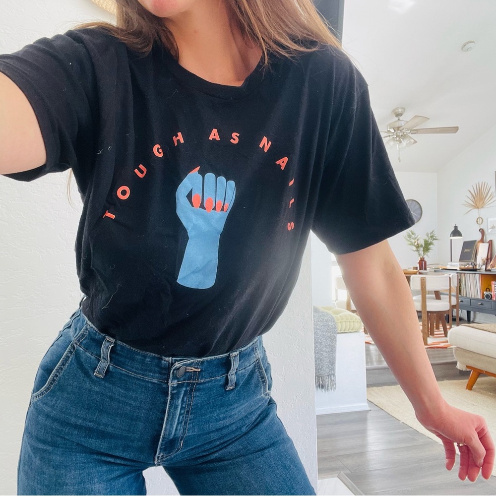 Tough as Nails Black Graphic T-Shirt